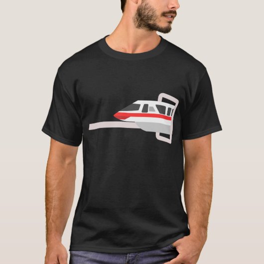 Einschienenbahn-Rot T-Shirt (Vorderseite)