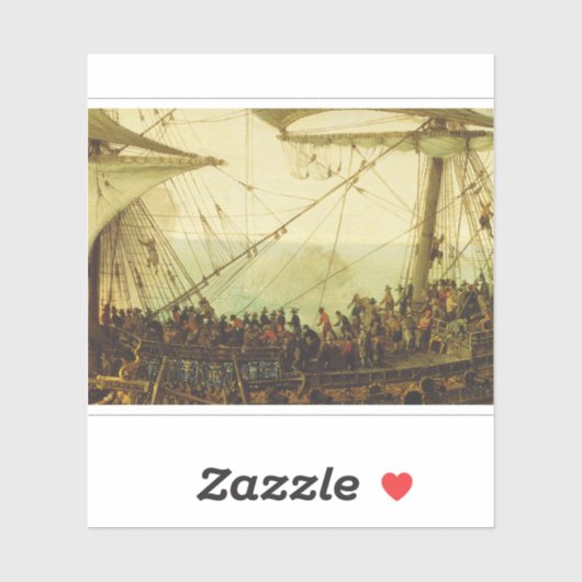 Einschiffung der Elector Palatine Aufkleber (Blatt)