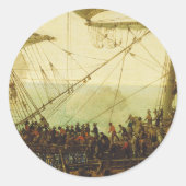 Einschiffung der Elector Palatine Runder Aufkleber (Vorderseite)