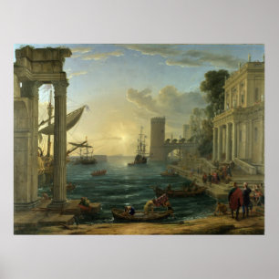 Einschiffung der Königin von Sheba - Claude Lorrai Poster