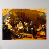 Einschiffung der Pilger durch Robert Walter Weir Poster (Vorne)