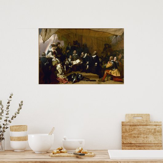 Einschiffung der Pilger Poster (Küche)