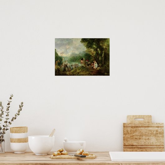 Einschiffung für Cythera, 1717 Poster (Küche)