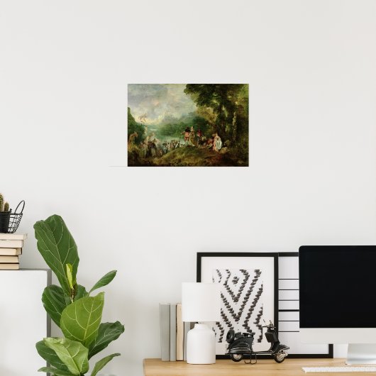 Einschiffung für Cythera, 1717 Poster (Heimbüro)