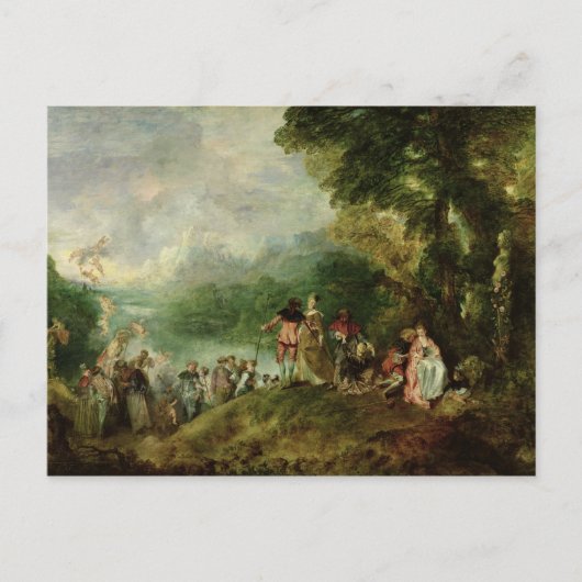 Einschiffung für Cythera, 1717 Postkarte (Vorderseite)