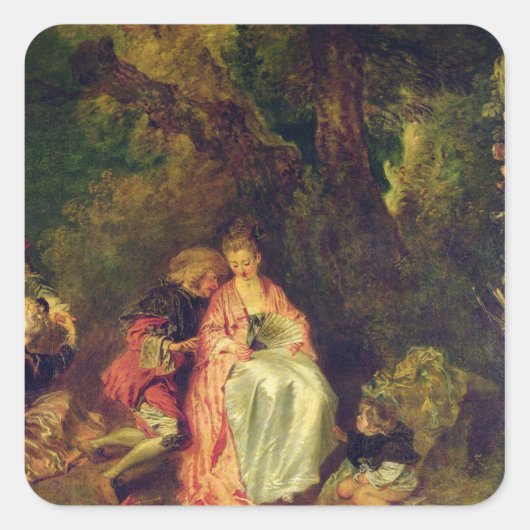 Einschiffung für Cythera, c.1717 Quadratischer Aufkleber (Vorderseite)