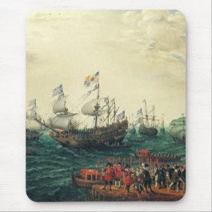 Einschiffung in Margate des Kurfürsten von der Pfa Mousepad