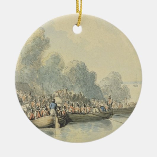 Einschiffung in Southampton am 20. Juni nach Lord Keramikornament (Vorne)