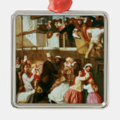 Einschiffungs-Szene Silbernes Ornament (Vorne)