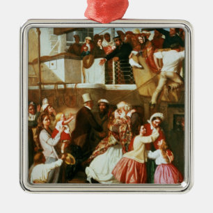 Einschiffungs-Szene Silbernes Ornament