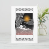 Einschlafen bei Abendkarten Dankeskarte (Stehend Vorderseite)