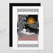 Einschlafen bei Abendkarten Dankeskarte (Vorne/Hinten)