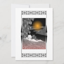 Einschlafen bei Abendkarten Dankeskarte