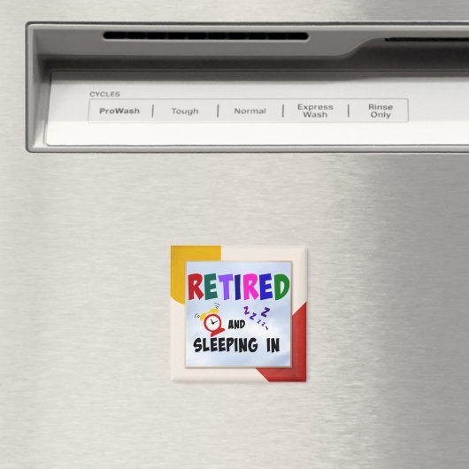 Einschlafen, farbenfrohe Gestaltung Magnet (In Situ (Geschirrspüler))