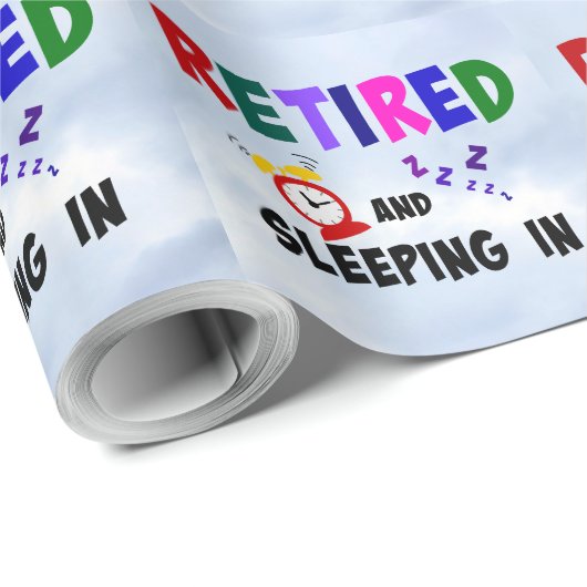 Einschlafen, lustiges Design Geschenkpapier (Rolleneckpunkt)