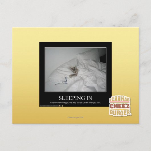 Einschlafen Postkarte (Vorderseite)