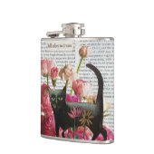 Einschlafen zum Träumen der schwarzen Katze - Hot- Flachmann (Links)