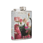 Einschlafen zum Träumen der schwarzen Katze - Hot- Flachmann (Rechts)