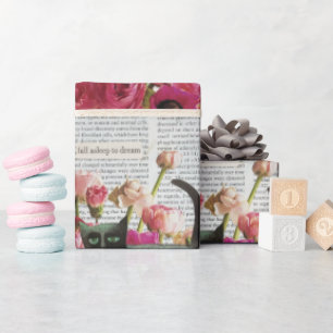 Einschlafen zum Träumen der schwarzen Katze - Hot- Geschenkpapier