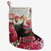 Einschlafen zum Träumen der schwarzen Katze - Hot- Kleiner Weihnachtsstrumpf (Vorderseite)