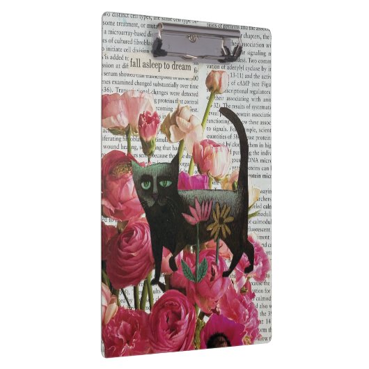 Einschlafen zum Träumen der schwarzen Katze - Hot- Klemmbrett (Rechts)