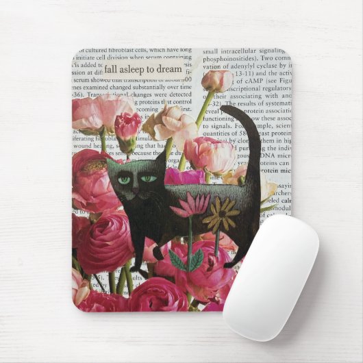 Einschlafen zum Träumen der schwarzen Katze - Hot- Mousepad (Mit Mouse)