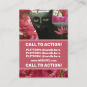 Einschlafen zum Träumen der schwarzen Katze - Hot- Visitenkarte (Rückseite)