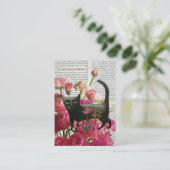 Einschlafen zum Träumen der schwarzen Katze - Hot- Visitenkarte (Stehend Vorderseite)