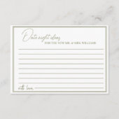 Einschließende Card Brautparty Begleitkarte (Vorderseite)