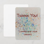 Einschließende Karte Bestellung Vielen Dank Nachri (Vorne/Hinten)