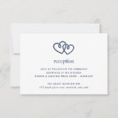 Einschließkarte für den Empfang "Knotted Hearts" Einladung (Vorderseite)