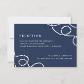Einschließkarte für den Empfang | Marine Einladung (Vorderseite)
