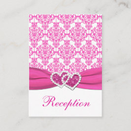 Einschließkarte für rosa und weiße Damaskus Begleitkarte