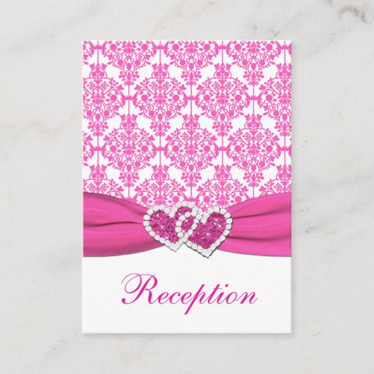 Einschließkarte für rosa und weiße Damaskus Begleitkarte (Vorderseite)