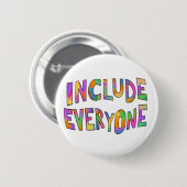 Einschließlich Typografie Neurodiversity White Button (Vorne & Hinten)