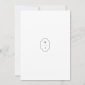 Einschließung der Schwarz-weißen Monogramm-Hochzei (Rückseite)