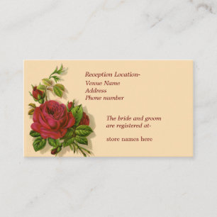 Einschließung von Hochzeitsinformationen für Vinta Begleitkarte
