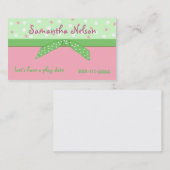 Einschließungskarte des stilvollen Mädchens Telefonnummerkarte (Vorne/Hinten)