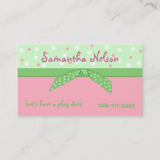 Einschließungskarte des stilvollen Mädchens Telefonnummerkarte (Vorderseite)