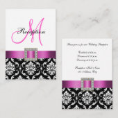 Einschließungskarte für den Schwarz-weißen Empfang Begleitkarte (Vorne/Hinten)