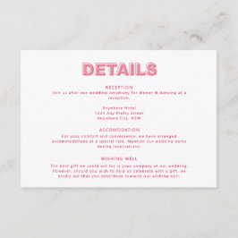 Einschließungskarte für den Text eines modernen Fe Begleitkarte