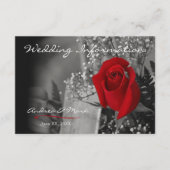 Einschließungskarte für Elegante Rote Rose Begleitkarte (Vorderseite)
