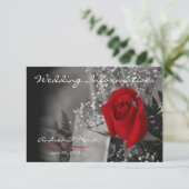 Einschließungskarte für Elegante Rote Rose Begleitkarte (Stehend Vorderseite)