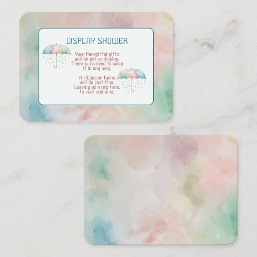 Einschließungskarte für Mädchen und Jungen Begleitkarte (Vorne/Hinten)