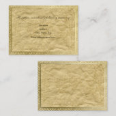Einschließungskarten für Vintage Papiertrim-Empfan Begleitkarte (Vorne/Hinten)