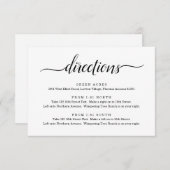 Einschlusskarte für die Richtung - Einfach Begleitkarte (Vorne/Hinten)