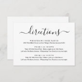 Einschlusskarte für die Richtung - Einfach Begleitkarte (Vorne/Hinten)