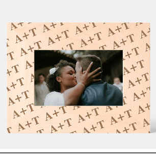 Einschnittige Hochzeitsmuster-Holzrahmen Geätzte Rahmen