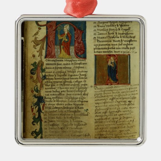 Einschreibung Martins Luthers Silbernes Ornament (Vorne)