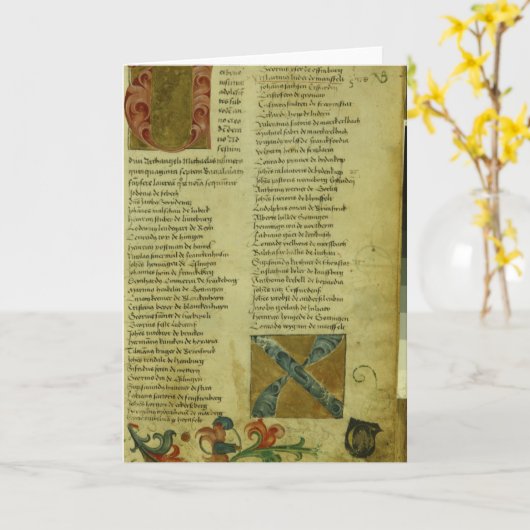 Einschreibungsblatt Martins Luthers Karte (Gelbe Blume)